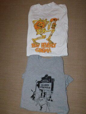 New Bev Cinema Halloween t shirt lot -Quentin Tarantino LA movie theater horror